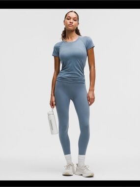 33. Wunder train no line high rise tight 25” steel blue